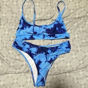 tie dye shein bikini